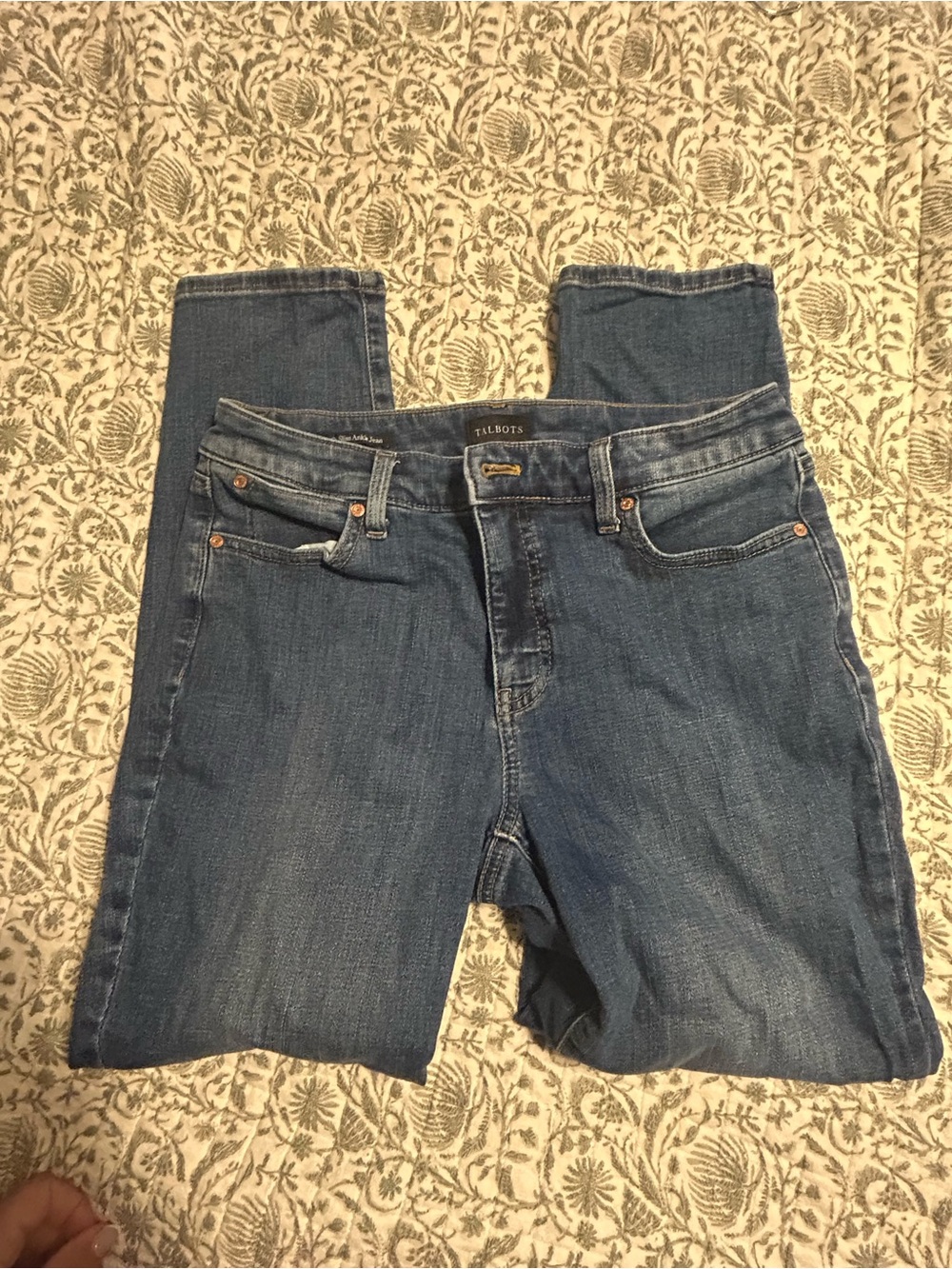 Talbots Straight-Leg Jeans in Medium Blue Wash